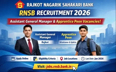 Rajkot Nagarik Sahakari Bank Recruitment 2026: Apply Online for Senior Executive & AGM Posts