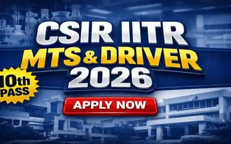 CSIR-IITR Recruitment 2026: Apply Online for MTS & Driver Posts