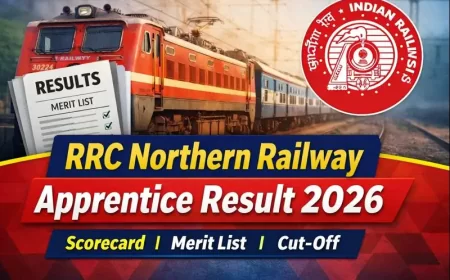 RRC Northern Railway Apprentice Result 2026 OUT – Check Scorecard, Merit List & Cut-Off