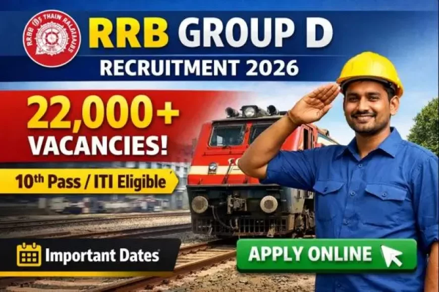 RRB Group D Recruitment 2026 – 22,000+ Level-1 Vacancies | Apply Online