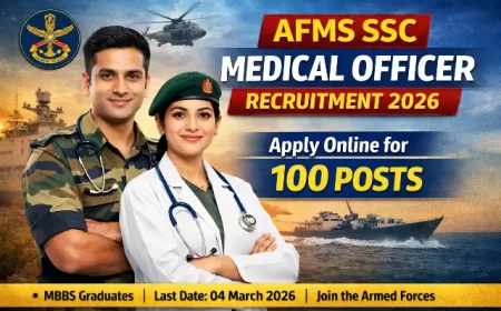 Army AFMS SSC Medical Officer 2026 | Eligibility & Apply Link