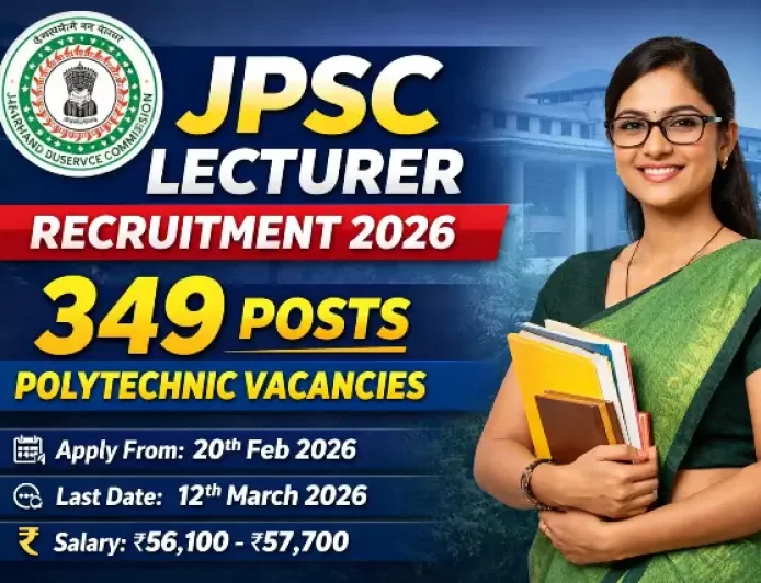 JPSC Lecturer Recruitment 2026 | 349 Polytechnic Lecturer Posts – Apply Online