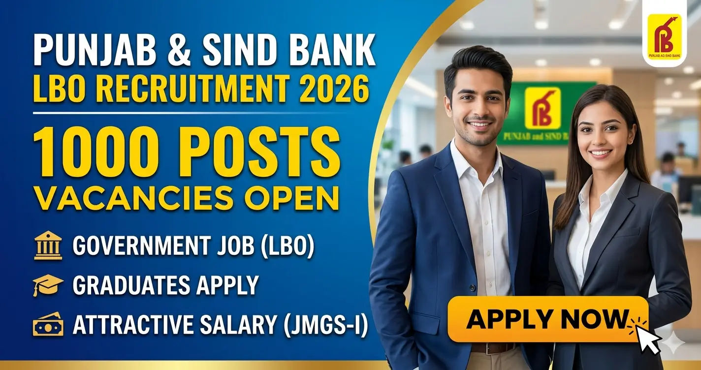 Punjab and Sind Bank LBO Recruitment 2026: Apply for 1000 Posts!