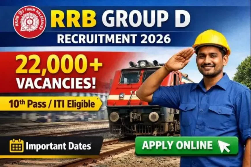 RRB Group D Recruitment 2026 – 22,000+ Level-1 Vacancies | Apply Online